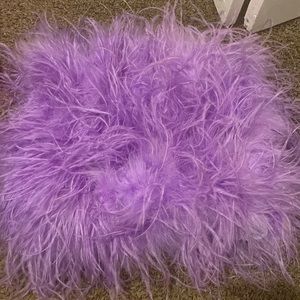 ostrich feather tube top only worn once